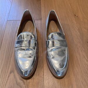 Franco Sarto Silver Loafers